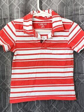 Cherokee Red & White Striped Polo Shirt for Kids